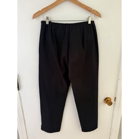 Eileen Fisher Women's Small Pull On Pants Black Straight Leg #RN78121 - Picture 5 of 9